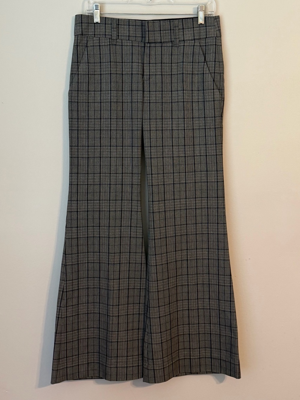 Billy Blues Women's Gray Plaid Boot-Cut Dress Pants, Size 4